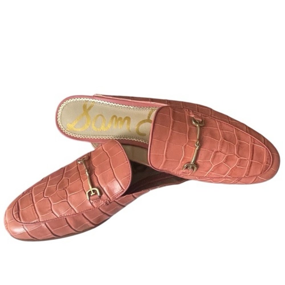 Sam Edelman Mules Women’s 10 Pink Linnie Slides Shoes Loafers Slip On Leather - Picture 2 of 7